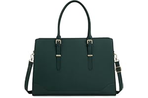 IGOLUMON Laptop Bags for Women 15.6 Inch Tote Bag Large Leather Ladies Handbags Shoulder Bags Designer Women's Totes for Work School Business Green