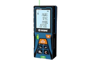 SG SURGOAL Laser Distance Meter 196ft Digital Laser Measuring Tool with LCD Backlit Display, Pythagorean Mode, Area & Volume Calculation, ±2mm Accuracy, Class II, Electronic Tape Measure for DIY and Construction