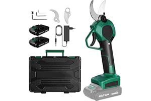 LZQ Akumulatorowe nożyce do gałęzi, nożyce ogrodowe, bezprzewodowe, elektryczne nożyce do gałęzi, z akumulatorem 24 V, maks. średnica cięcia 40 mm, do ogrodów, gałęzi, rabatek kwiatowych