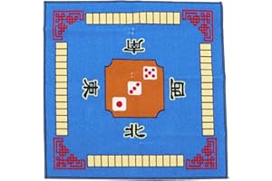 HEALLILY 1PC Mahjong Table Cloth Square Shape Mahjong Mat Board Room Mahjong Pad Anti- slip Desktop Cushion for Games Board Games Mahjong Use (Blue) Sewing Accessories