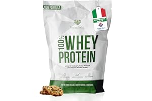 FOODELIS Proteine in Polvere 1 kg Biscotto al Cioccolato | Whey Protein con Aminoacidi Essenziali | Proteine per la Massa Muscolare ad Alta Solubilità | Proteine Whey | Materia Prima Italiana