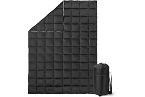 Vinteam Lightweight Waterproof Camping Blanket - 54" x 80" Warm Compact Folding Blanket with Snap Button for Outdoor Travel