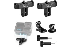 HSU 2-pack Magnetiska snabbkopplingsadapterfäste för GoPro Hero 13, magnetfästetillbehör med för GoPro Mission 1 PRO