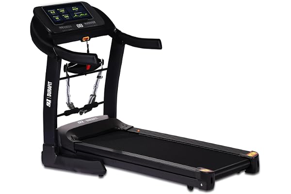 Durafit91 Vigor Pro Multifunction 6 HP Peak BLDC Hydraulic Foldable Treadmill 25 Level Auto Incline 18 Km/HrMax Speed Max User Weight 150 Kg Bluetooth Speaker Wynd app Home use