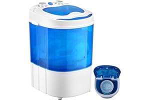 STEINBORG Mini Waschmaschine mit Schleuder Waschautomat bis 3 KG 2 Kammern Schleuderkammer bis 1 Kg Reisewaschmaschine Camping Mobile Waschmaschine Toploader Miniwaschmaschine