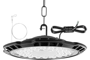 Bellanny 150W UFO LED High Bay Light, 15000LM Industrial UFO Lamp, 6500K Daylight White LED Warehouse Lighting, IP65 Waterproof Commercial Bay Lighting Workshop Warehouse Garage Factory