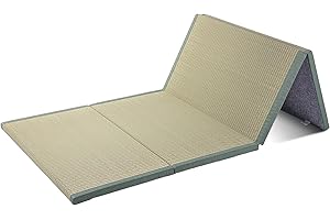 Batel Huh Japanische Tatami Matte, Natürliches Igusa Binsengras, Faltbare Igusa-Matratze, Japanische Futon Boden schlafen Area Teppich Meditation Yoga Zen(Size:90x200x3.5cm)