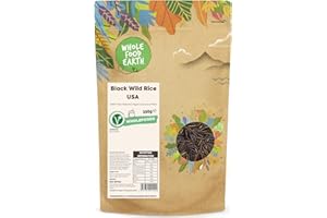 Wholefood Earth Black Wild Rice USA libre de OMG, natural, vegano, sin lácteos, sin azúcar añadido, 250 g