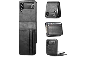 Verco Flip Cover do Samsung Galaxy Z Flip4 5G Case, etui ochronne z klapką do Galaxy Z Flip 4 etui (2022), pionowe składane, czarne