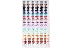 NUOSHEN Lot de 900 strass ronds autocollants pour loisirs créatifs (3 mm, 4 mm, 5 mm)