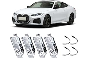 Sylswx 4Pcs Luces LED de Bienvenida Logo Aplicable a 1 2 3 4 5 6 7 X1 X2 X3 X4 X5 X6 Serie, Coche Logo Proyección, Proyector LED Puerta Coche, Luces Accesorios