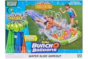 Bunch O Balloons Zuru Water Slide Wipeout – Wasserrutsche inklusive 3 x Bündel Wasserbomben