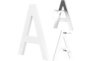 Yafimea Número de casa exterior 15 cm blanco, Números para casa con instalación adhesiva o con tornillos, diseño moderno flotante 3D para pared o valla (A)