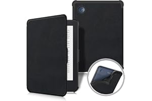 DINGGUAGUA Custodia per E-Book Kobo Clara 2e 6 Pollici/Tolino Shine 4 eReader,Cover in Morbido TPU con Auto Sveglia/Sonno,Nero