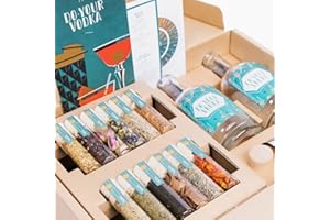 DO YOUR GIN DO YOUR VODKA – Kit DIY Creazione di Vodka con 12 Botaniche Aromatiche | Bottiglie in vetro & misurino per cocktail fatti in casa | Regalo per appassionati di mixologia e amanti della vodka