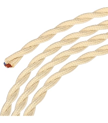Graues 3-adriges Rundkabel, 5 Meter, 0,75 Mm² Geflochtenes Stoffkabel – Flexibles Elektrokabel Für Lampen Und Leuchten