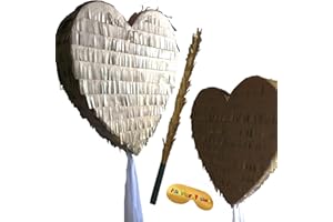 Boogie Woogie Pinatas Gold Heart Pinata set for Wedding, Engagement, prom or Birthday Party