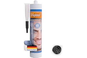 TRIPLESIL GP Triplesil Premium Silikon Dichtstoff –1x310 ml schwarz Silikon für Sanitär und Außenbereich-Wasserdichte Dichtmasse-silicone sealant for outdoor and indoor-Sanitary & construction(1x schwarz)