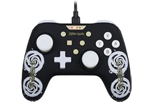 Konix Jujutsu Kaisen Controller con cavo per Nintendo Switch, Switch 2 e PC - Funzione vibrazione - Cavo da 3 m - Nero
