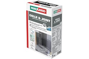 Parexlanko - Colle & Joint - Spécial Douche à l 'Italienne et Piscine - 2 en 1- Collage & Finition - Blanc - Joints de 1 à 15 mm - 5 kg