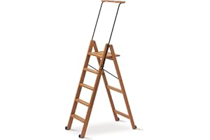 Arredamenti Italia Tuscania Drabina, Drewno Bukowe, Brązowy, 50 x 182 x 90 cm