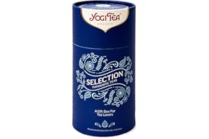 ‎YOGI TEA YOGI TEA Geschenkset, Bio Tee Dose „Selection“ mit Classic Chai, Ingwer Zitrone, Rote Beeren Vanille, Kurkuma Orange und Natürliche Balance, Tee Set, Geschenkidee, 30 Teebeutel