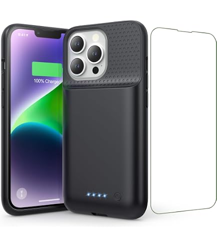 Coque Batterie IPhone 14 Pro Max 8500 MAh - Ultra Fine, Rechargeable - Protection Et Autonomie - Noir