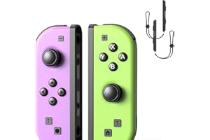 Shiptree Mando Switch, L/R Mandos Inalámbrico para Switch/OLED/Lite con Turbo/Dual Motors/6-Axis Groscope, Plug-and-Play, con par de Muñequeras