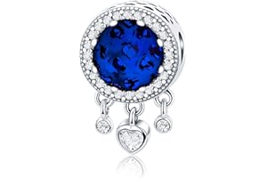 MUERDOU Birthstone Charm Fit for Pandora Charms Bracelets and Necklaces Birthday Gifts for Woman