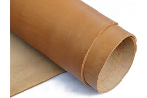 QMYBROW Heavy Weight Bourbon Brown Tooling Leather Square 3.6mm-4.0mm (9-10oz) Thick Full Grain Cow Hide Leather Crafts Tooling Hobby Workshop Crafting Leather