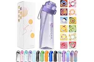 Usper Botella de agua de aire con cápsulas de sabor, juego de iniciación de 650 ml, botellas sin BPA, cápsulas de sabor perfumadas, 0 tazas de azúcar y agua para exteriores (con 1 cápsula de sabor)