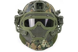 OAREA Tactical Protective PJ Helm G4 System GS Masken mit Brille für Militärische Airsoft Paintball Army WarGame Jagd