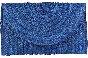 EVEOUT Carteras de Mano Clutches de Paja Tejida para Mujer Monedero de Verano Bolsa de Vacaciones en la Playa