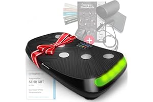 ‎SPORTSTECH Sportstech 4D Vibrationsplatte für Zuhause, VP400 und sVibe, Smart LED, Trainingsbänder und Ropes, Abnehmen, Ganzkörpertraining, Muskelaufbau, 120 kg belastbar, Fitness Training