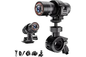 bayehngs 1080P Helmet Camera, Mini Action Camera Bike Motorcycle Helmet Video Camera, 120° Wide Angle Sports DV Camcorder Video Recorder for Cars, Bicycle, Motorbike & Sports Helmet