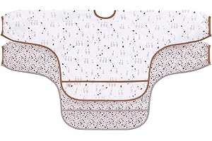 LÄSSIG Bébé Bavoir à manches longues (2 pcs.) à nouer Protection anti-chute/Long Sleeve Bib