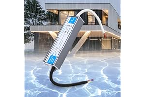 SUCIKORIO Impermeable LED Transformador 24V 60W 2,5A Exterior IP67 Fuente Alimentacion Constante Ultrafino LED Driver Controlador AC 220V a DC 24V Fuente de Alimentación de Bajo Voltaje para Tira LEDs