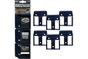 StealthMounts Supports de Batterie pour Bosch 18v | Fixations de Batterie sans Fil pour Outils Bosch 18v | Lot de 6 | Organisateurs de Batterie Bleu pour Bosch 18v | Pratique et Durable