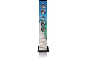 Lenco iCes IBT-6 Bluetooth-Standlautsprecher, 40 Watt Musikleistung (UKW-Radio, USB, SD-Kartenleser, AUX), Fernbedienung