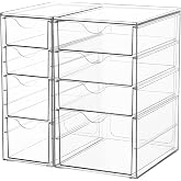 Vtopmart Desk organiser with 8 drawers | Drawer box with pull-out function, transparent storage for desk and office