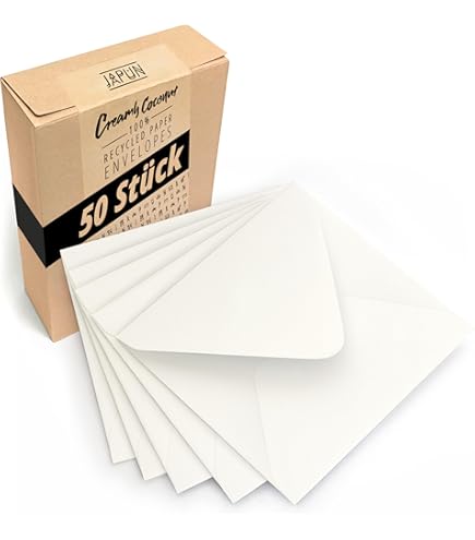 50 Enveloppes Carrées Vert Eucalyptus 15.5x15.5cm - Surface Mate, Fermeture Adhésive, 120g/m²