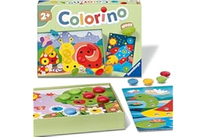 Ravensburger 24591 - Mein Holz-Colorino - Kinderspiel zum Farbenlernen, Steckspiel ohne Kunststoff mit Holzsteinen, Spiele und Spielzeug ab 2 Jahre