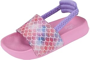 LANIVIC Badelatschen Mädchen Badesandalen Jungen Badeschlappen Dusch Badeschuhe Sommer rutschfest Leicht Strand Hausschuhe Kinder Sandalen Gummiband