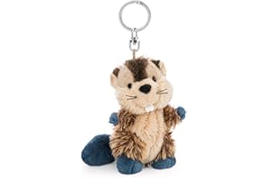 NICI 62260 Brelok do kluczy, Bóbr Harry Woodsnacker, Wierny pluszowy towarzysz przy plecaku lub torbie, Zawieszka, wisiorek dla małych i dużych, 10 cm, brązowy