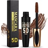 LOPHE 5D Mascara, 10G Waterproof Mascara | Mascara with Silk Fibers, Long Lasting Mask for Definition and Volume, No Blooming