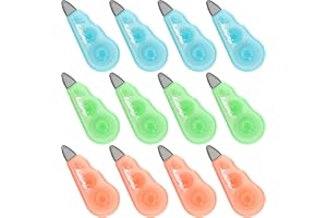 Kasimir Cintas Correctoras Caja de 12 Office Estudiante con dibujos Hogar decorativa 5mm x 4m compact recambios No tóxico y sin sabor Adulto, niño, estudiante, oficinista Tricolor
