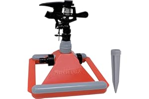 Siroflex 4650/S Arroseur-Canon Gemini réglable avec tétine | Made in Italy | arroseur Automatique | arroseur Rotatif sectoriel | Arroseur Batteur Professionnel