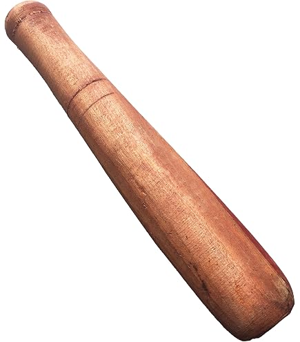 Healifty Wooden Kitchen Pestle & Masher - 7.8" Tool For Mashing Garlic, Making Sauerkraut, Bartending
