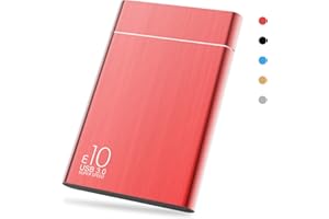HAHHY Disque Dur Externe - 1to Disque Dur Externe USB3.0 SATA 2.5" HDD pour, PC, Windows, Xbox One, Chromebook (1to,Rouge)