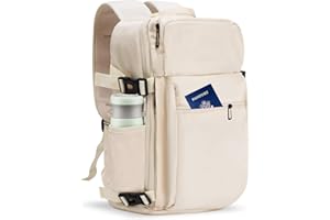 Gluckstar für Ryanair Handgepäck 40x20x25 Rucksack Handgepäck Flugzeug Kabinentasche, 20L Reiserucksack Unter Sitz Handgepäck Tasche, Carry-on Laptoprucksack für Herren Damen Klein Beige